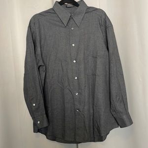 ✨$4 SALE Claibornae Men’s Gray Long Sleeve Button Down Dress Shirt Size 16.5